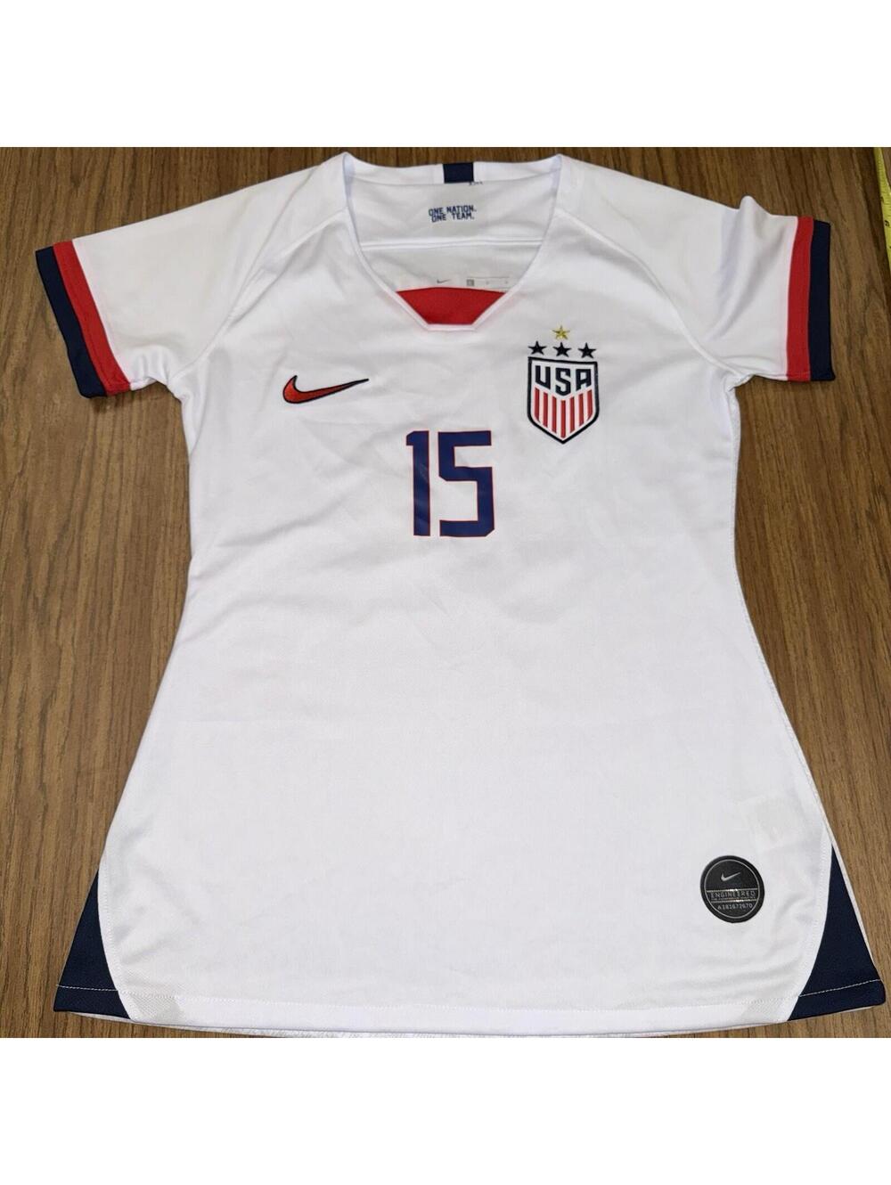 NIKE  Megan Rapinoe WORLD CUP 2022/23 Soccer Jersey Womens Large  White Dri Fit